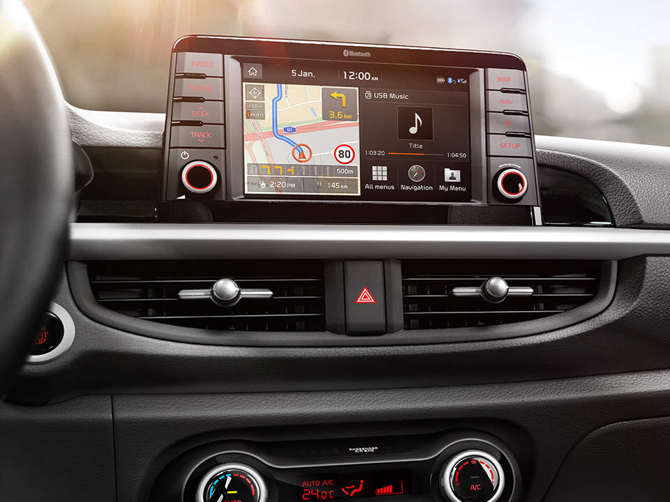 Kia Picanto floating 7'' navigation touchscreen 