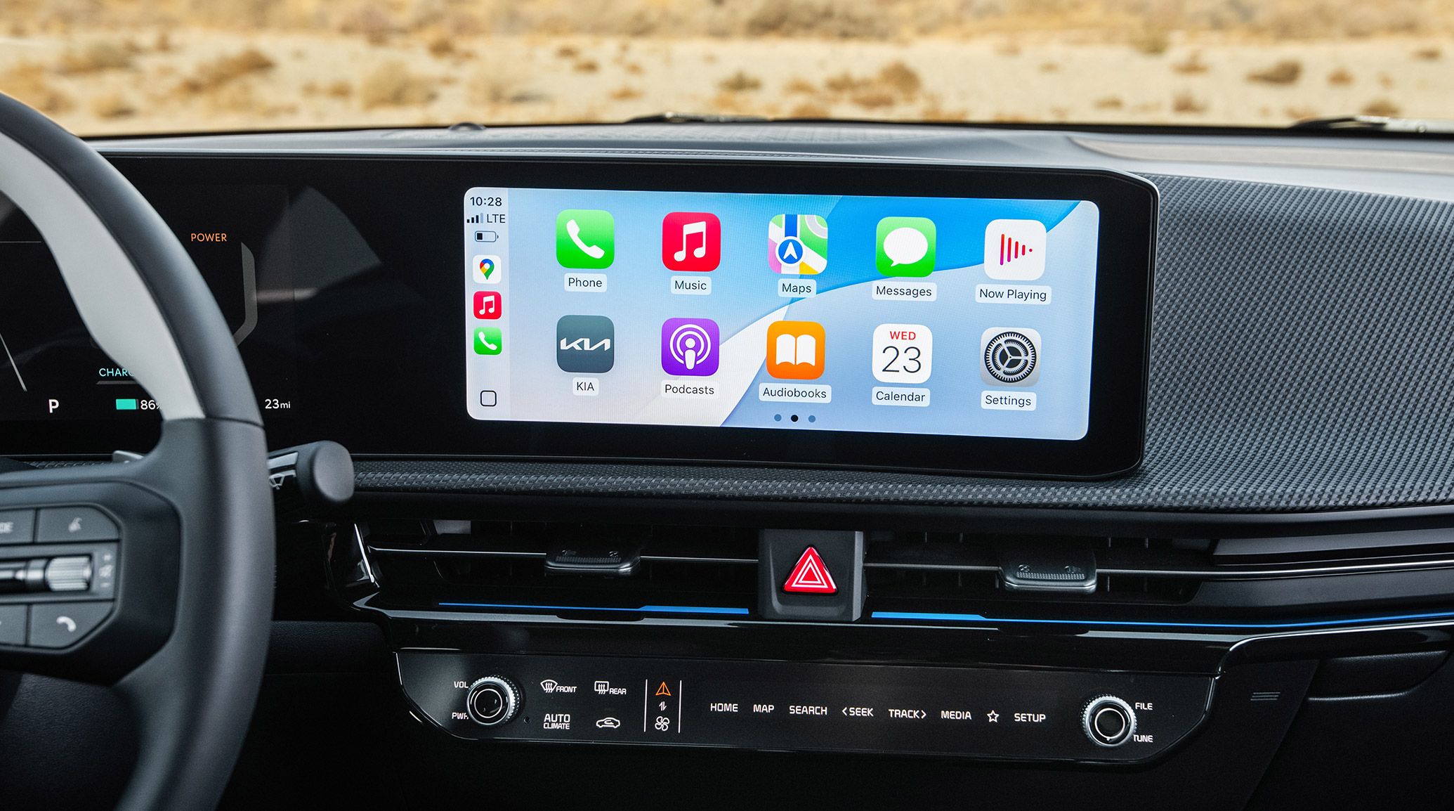 2026 Kia EV6 interior touchscreen and digital instrument display