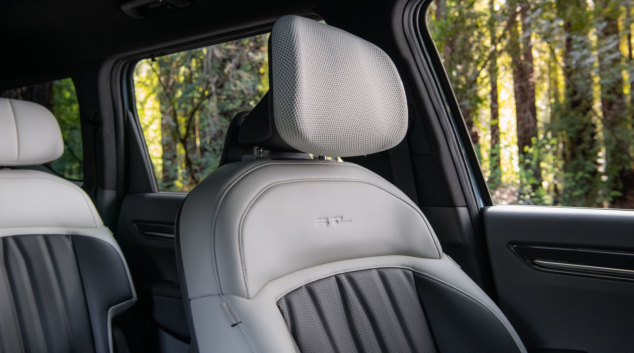 Grey interior of 2025 EV9 seat