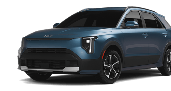 Front side angle view of the 2027 Kia Niro Hybrid Electric SUV S trim.