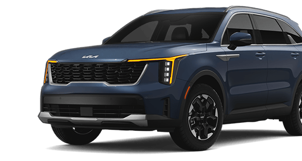 Left facing Sorento ICE S trim vehicle image in Midnight Lake Blue