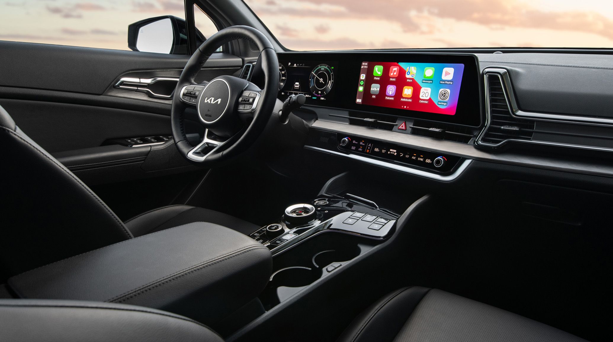 2024 Sportage Plug-in Hybrid X-Line Prestige interior.