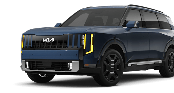 Left facing Telluride HEV SX trim vehicle image in Midnight Lake Blue