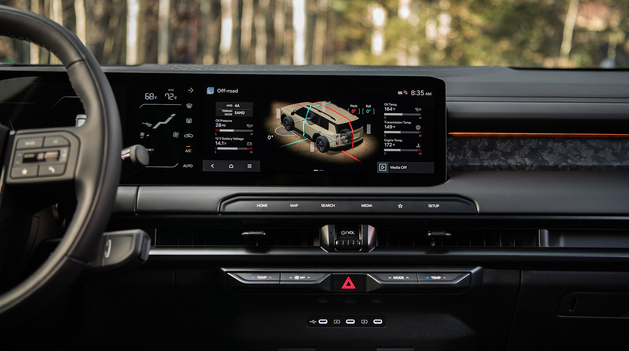 2027 Kia Telluride Surround View Monitor and Off-Road Display
