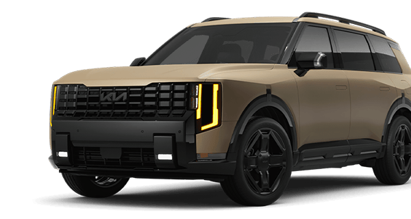 Left facing Telluride X-Line EX AWD trim vehicle image in Terrain Brown Matte