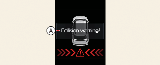 Collision warning will alert the driver with a warning light on the ...