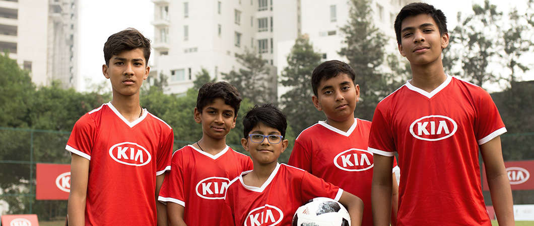 Kia Official Match Ball Carriers - 2 kids from India for the first time at FIFA World Cup