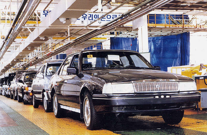 The midsize Concord sedan starts production