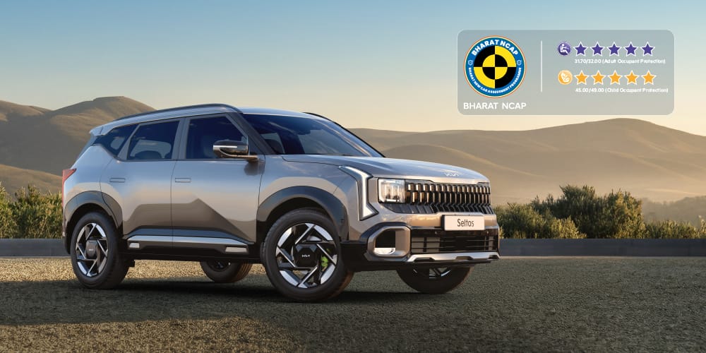 Kia Seltos Compact SUV exterior design - Front and side view