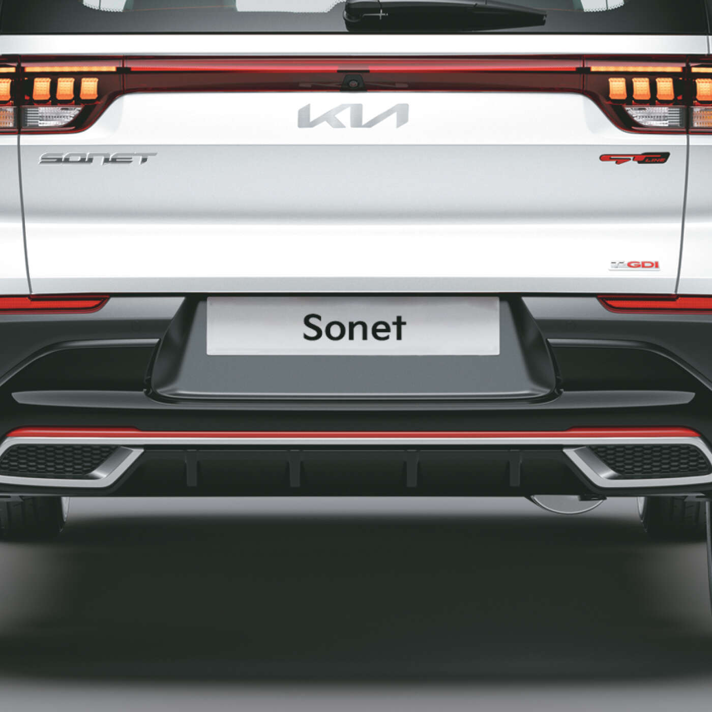 2023 Kia sonet Accelerating On A Narrow Road Front View