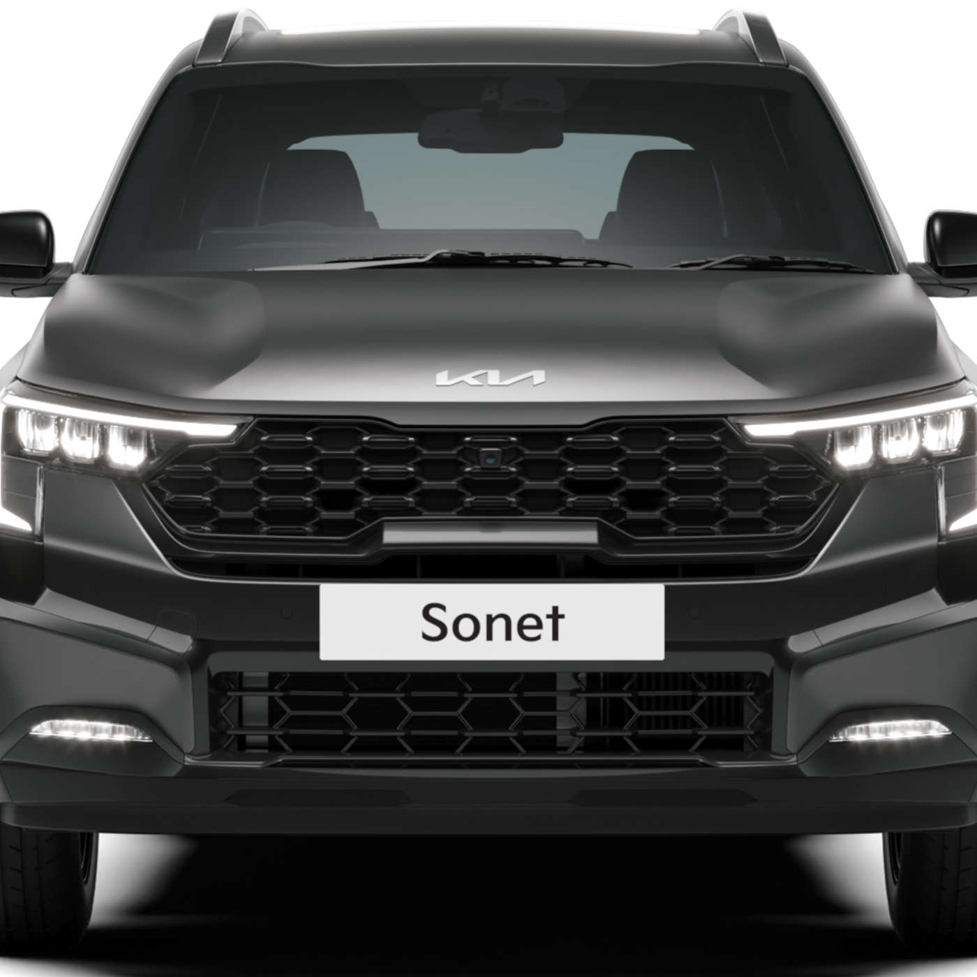 2023 Kia sonet Accelerating On A Narrow Road Front View