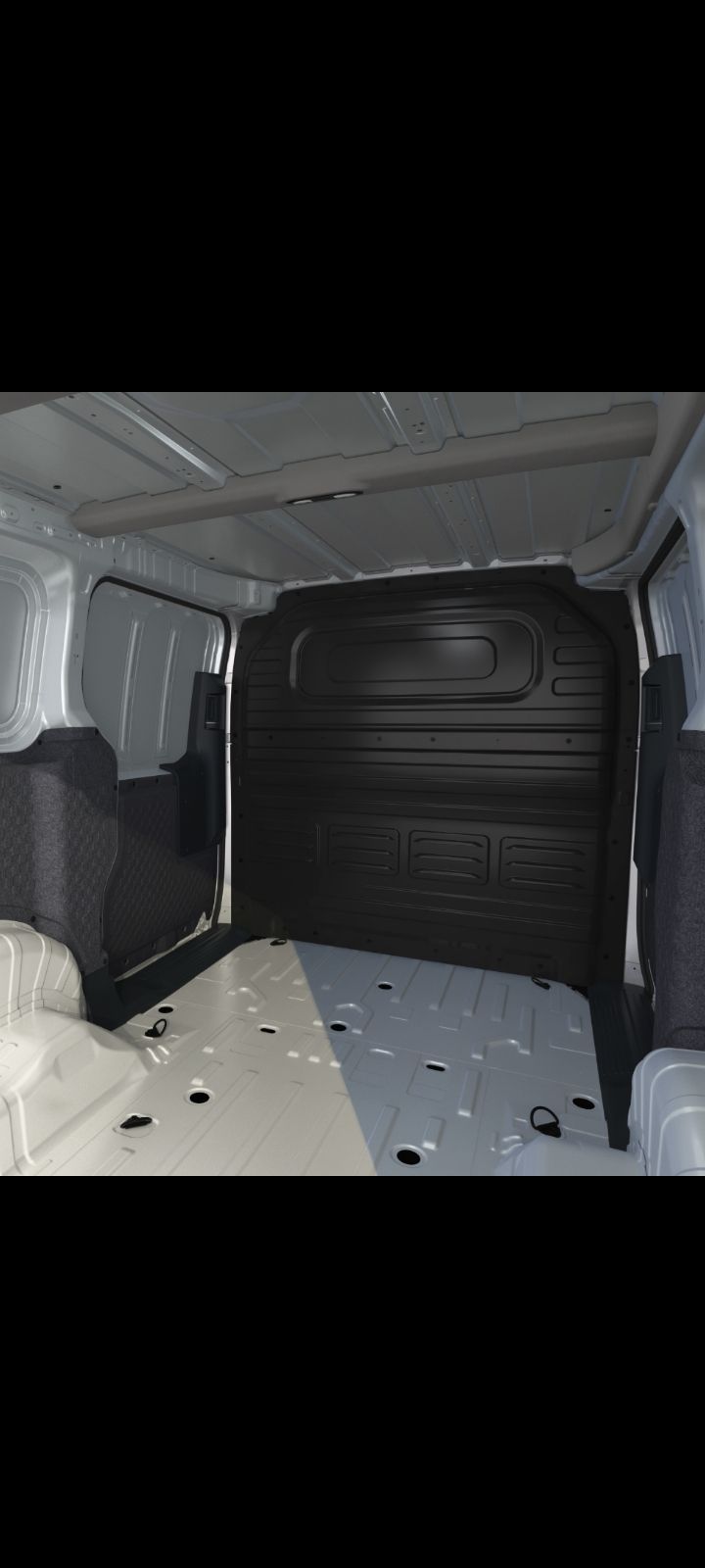 Interior view of the Kia PV5 Cargo spacious cargo room