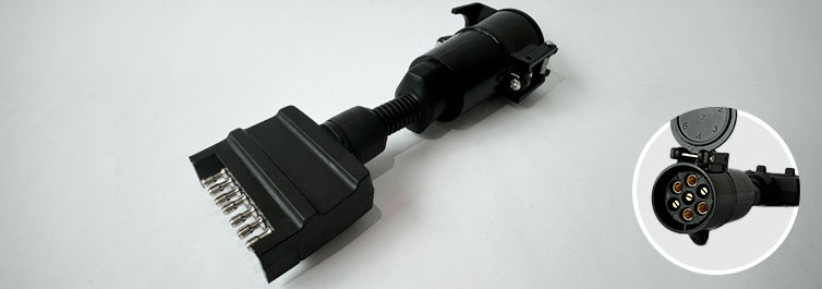 7-pin Flat to 7-pin Round Trailor Adaptor