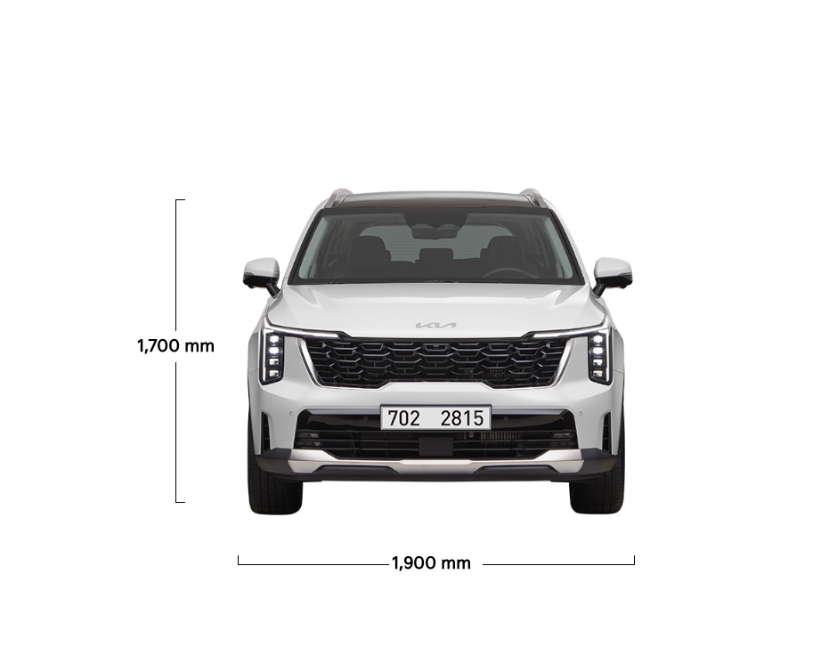 kia sorento gt line specification page front dimensions