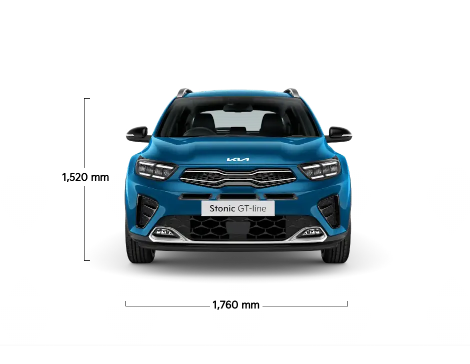 kia stonic gt line specification page front dimensions