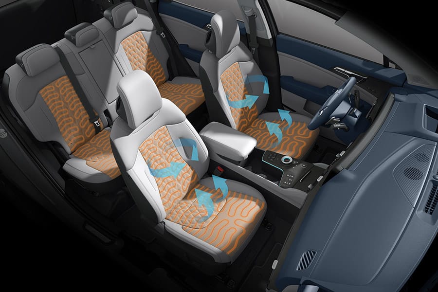 Ventilated front seats
