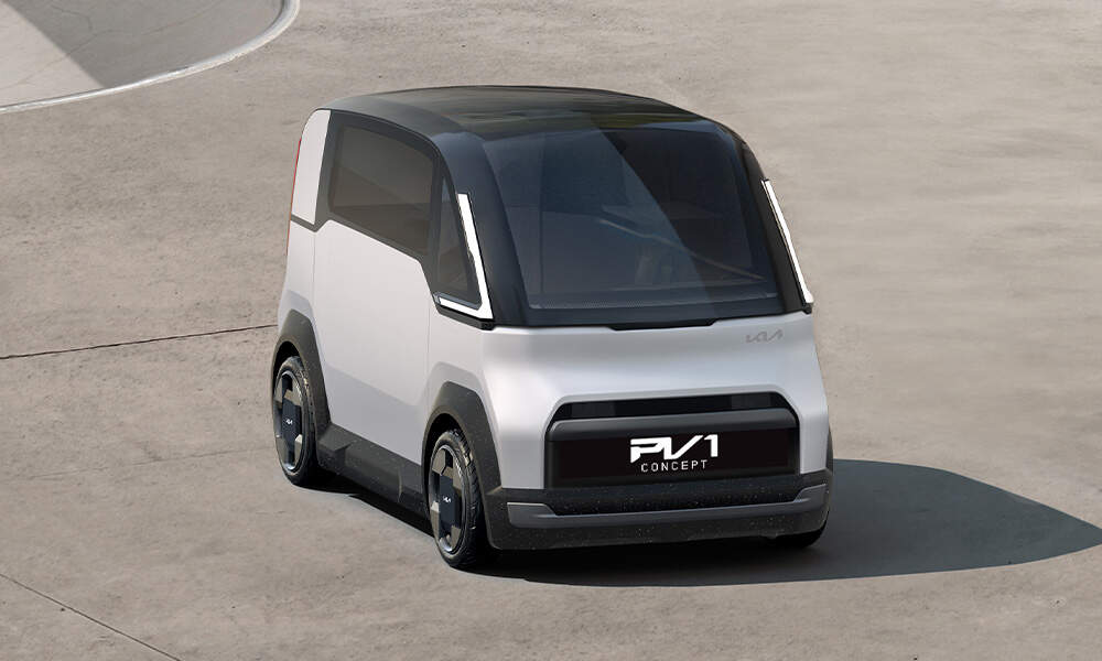 <b>The Kia Concept PV1</b> is Kia's small PBV planned to be developed to respond to mobility needs due to the spread of ultra-urbanization, e-commerce, and the gig economy. It reflects the needs of customers who want to freely select various vehicle size within a single brand according to their business needs.