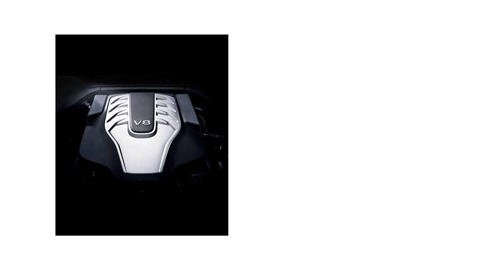 Tau 5.0 V8 GDi engine