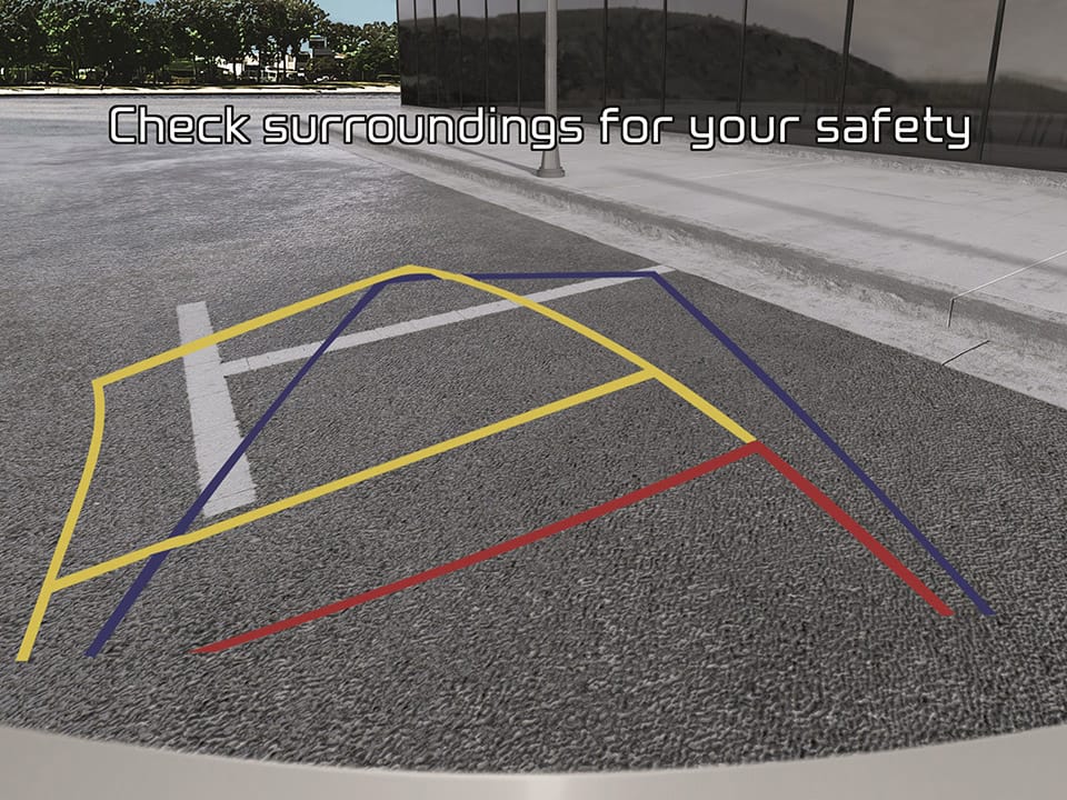 Rear view monitor with parking guidance