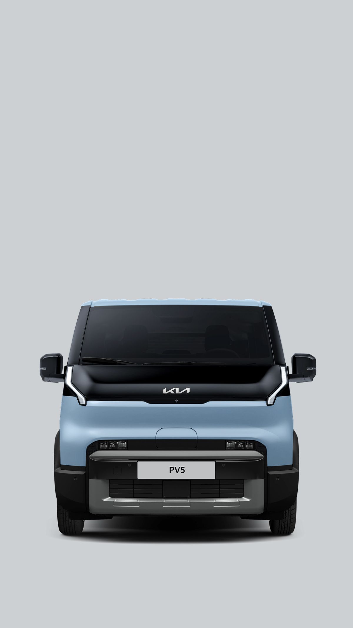 Kia PV5 正面全車視圖。