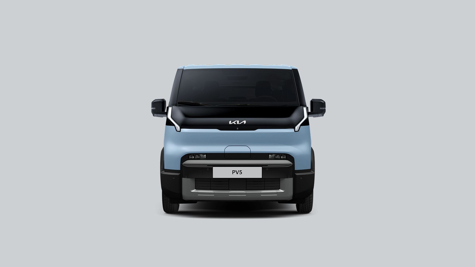 Kia PV5 正面全車視圖。