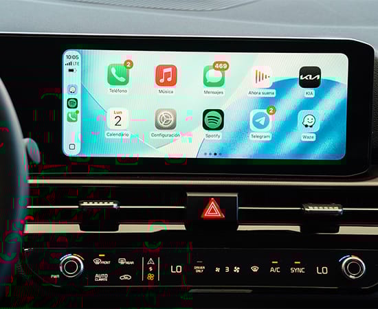 Pantalla de infoentretenimiento compatible con Android Auto y Apple Carplay