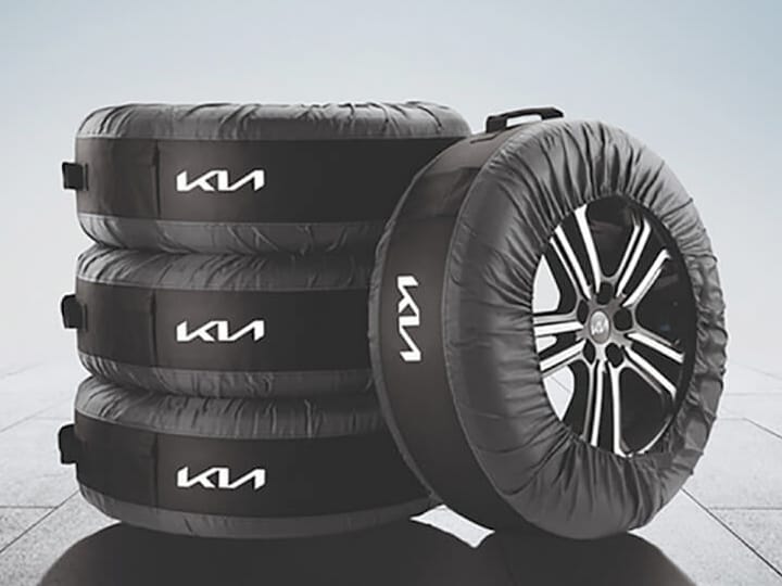 Close up of sport trim line with tyres in the focus