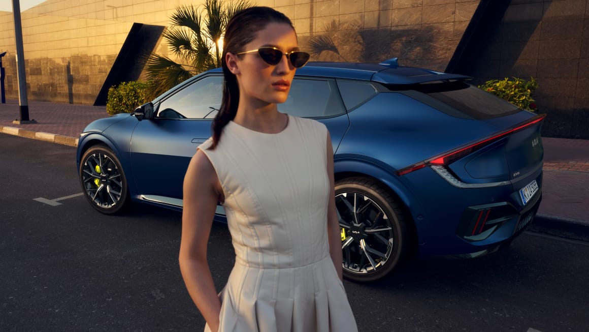 EV6 GT verbluffend design achteraan, korte overhangen