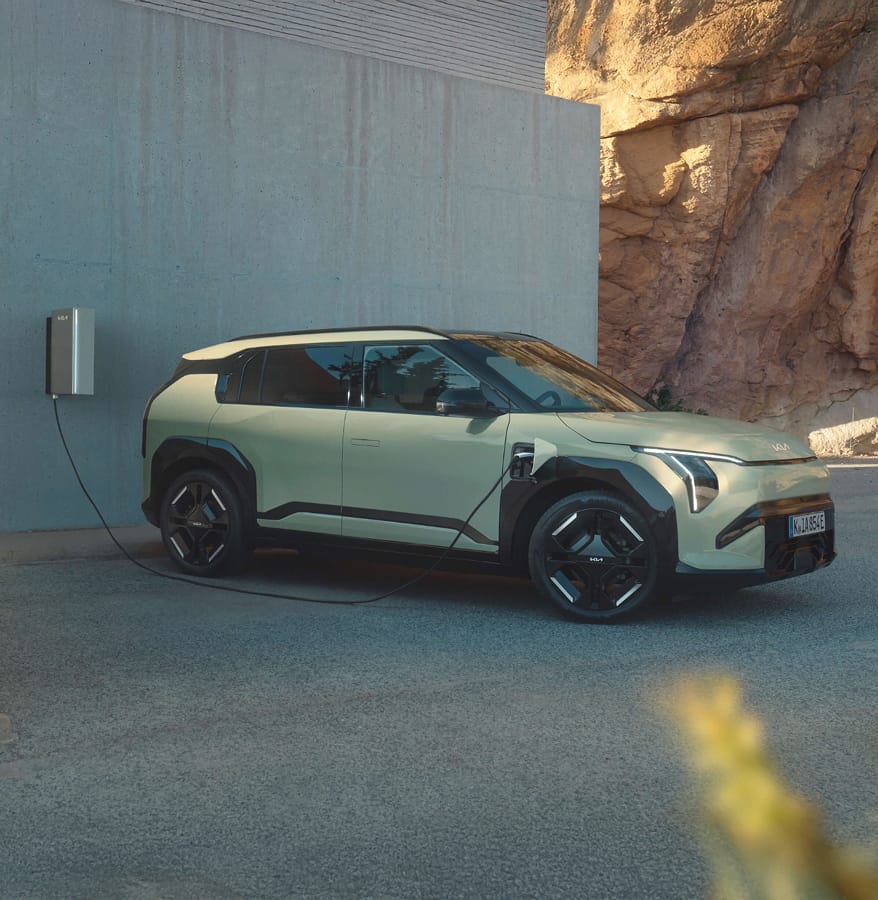 Kia EV3 laadt thuis op