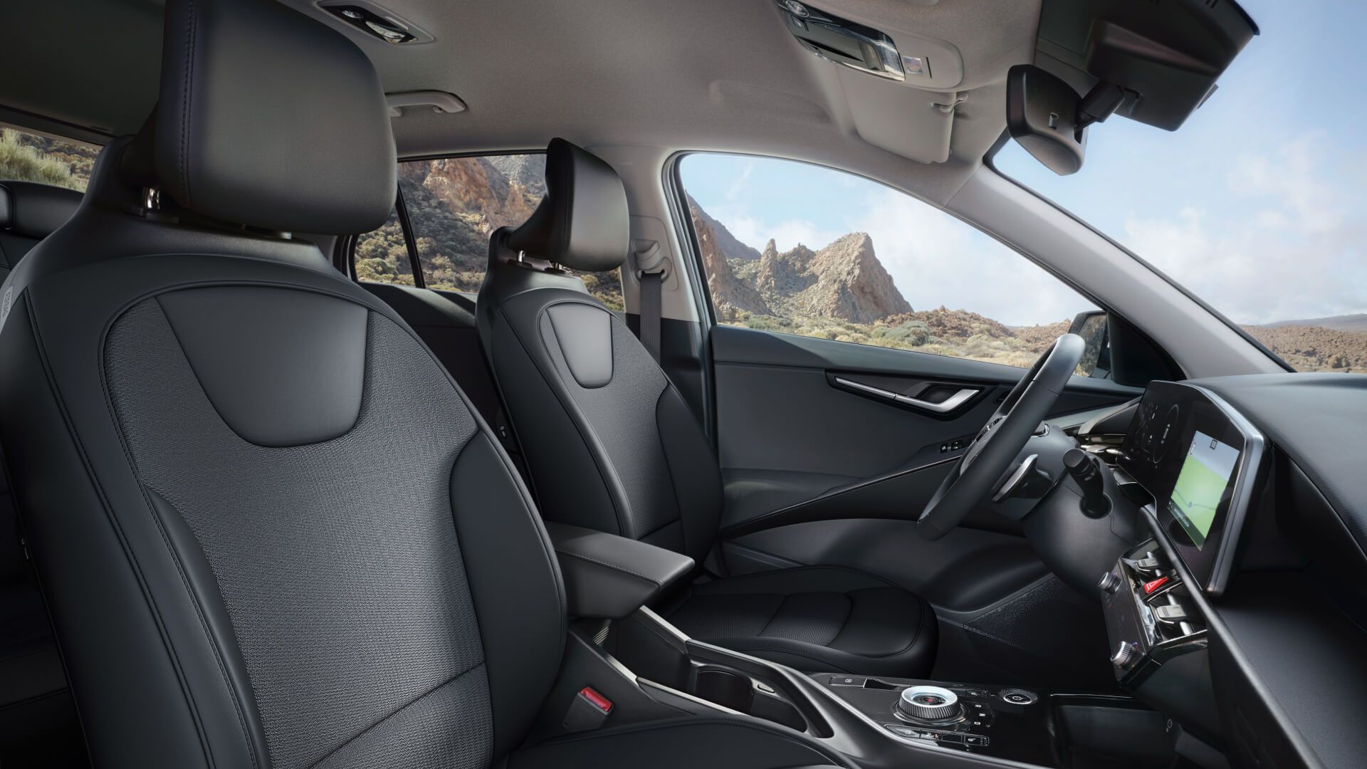 Kia Niro EV, Innenansicht, Fahrer- und Beifahrerbereich