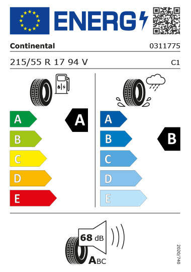 Kia Tyre Label - continental-0311822-225-45R18 