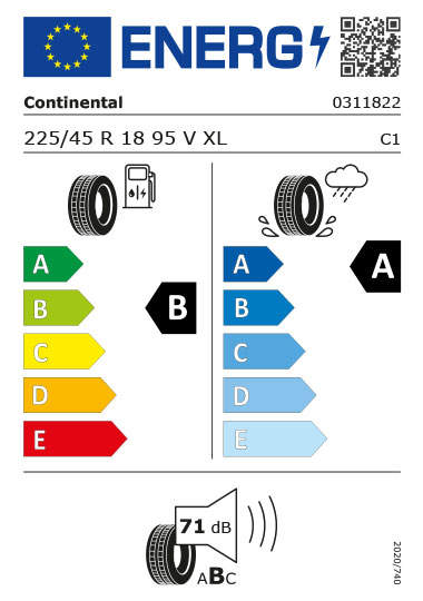 Kia Tyre Label  - continental-0311778-235-45R18