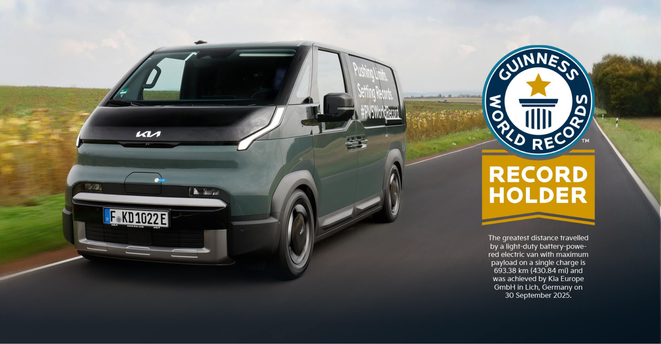 Kia PV5 Cargo Guinness World Record