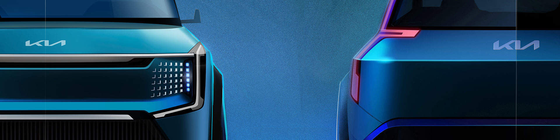Kia EV9 Concept, Visualisierung Front und Heck