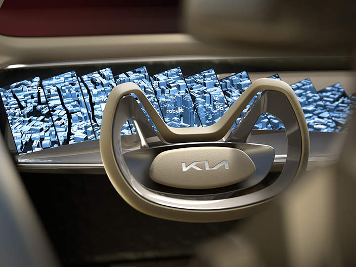 KIAs konceptbil: Fuldt elektrisk elbil, IMAGINE by KIA – futuristisk rat og high-tech infotainment