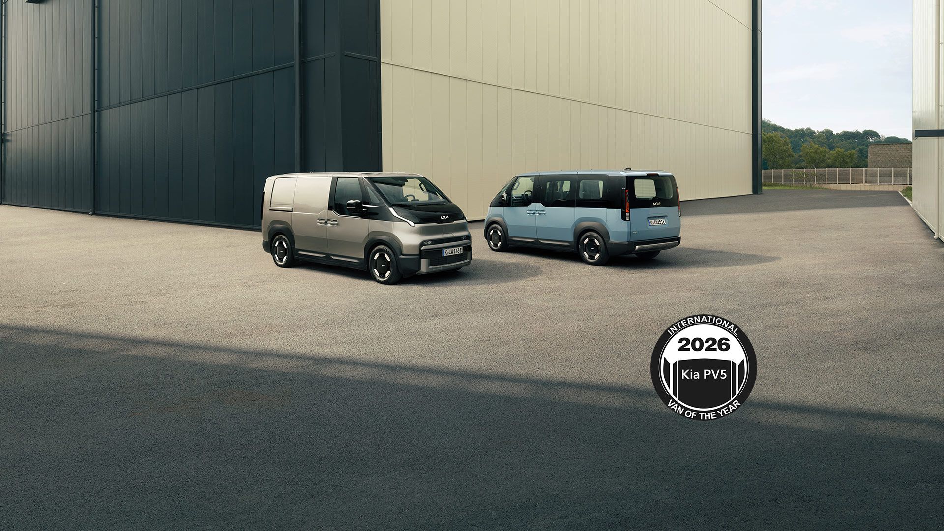  kia PV5 cargo awards iVotY26 winner and pv5 passenger