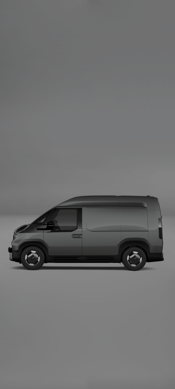 PV5 Cargo High Roof, side profile with raised roof and standard length