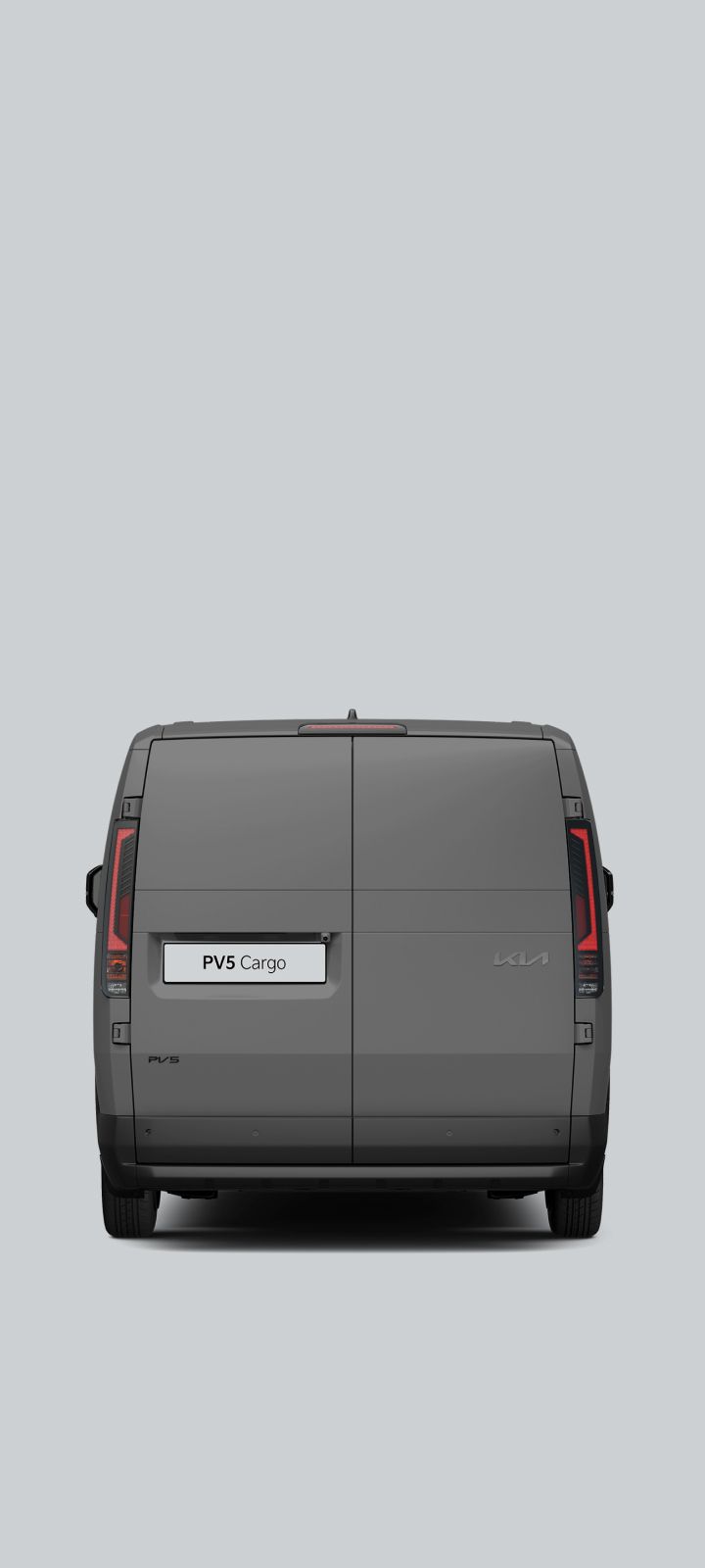 Full rear view of the Kia PV5 Cargo