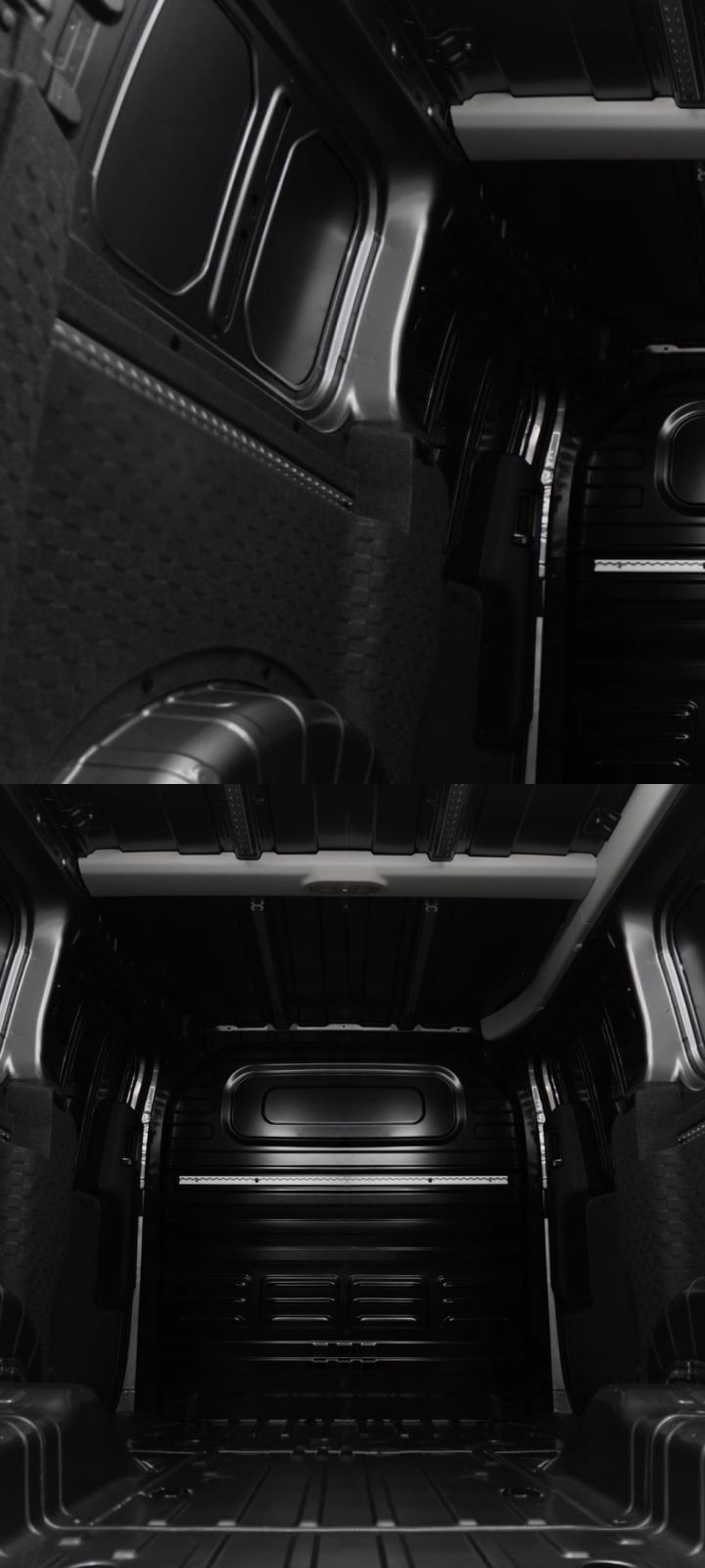 Interior view of the Kia PV5 Cargo spacious cargo room