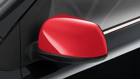 Coques de rétroviseurs, rouge vif