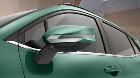 Enjoliveurs de rétroviseurs extérieurs, aspect aluminium brossé