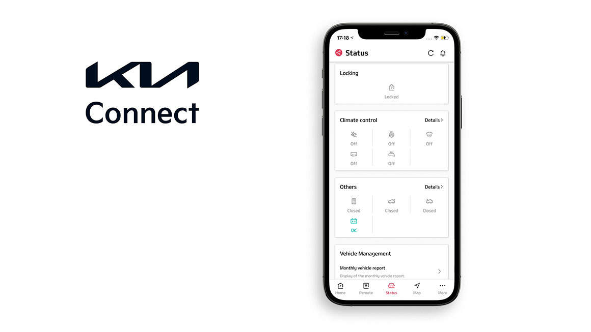 Služby mobilní aplikace Kia Connect 
