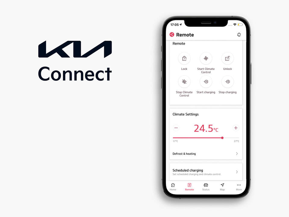 Kia e-Niro med Kia Connect App
