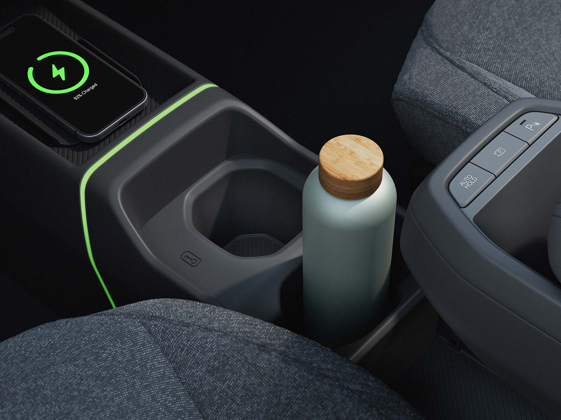 Moderner Materialmix im Innenraum. 