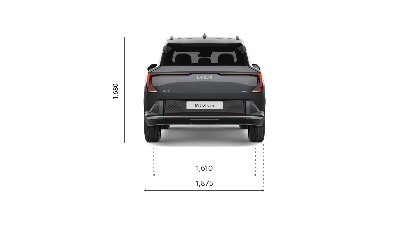 Kia EV4 Dimensions rear view