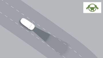 Asistent jazdy na diaľnici s funkciou detekcie rúk na volante.