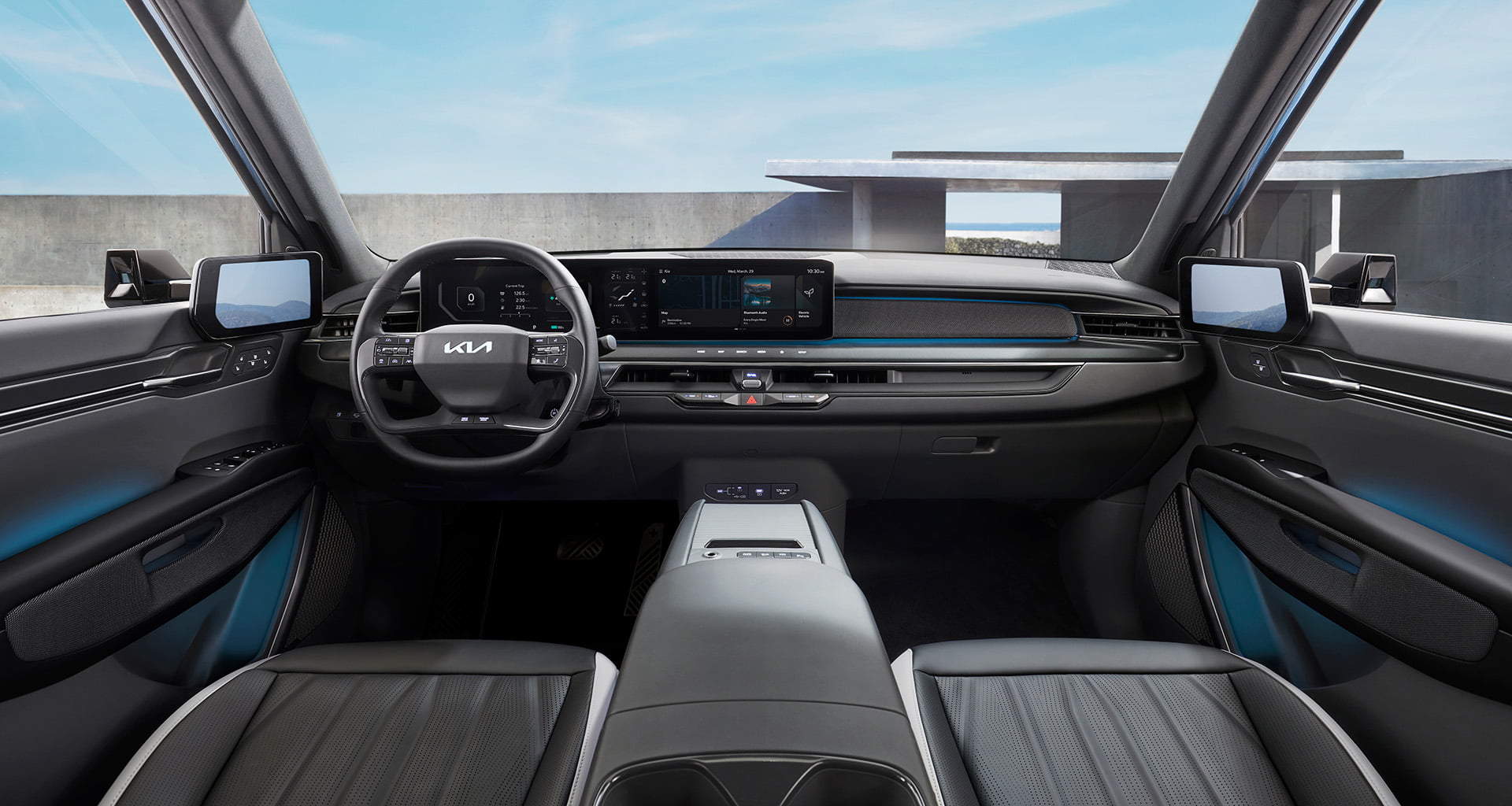 The Kia EV9 interior 