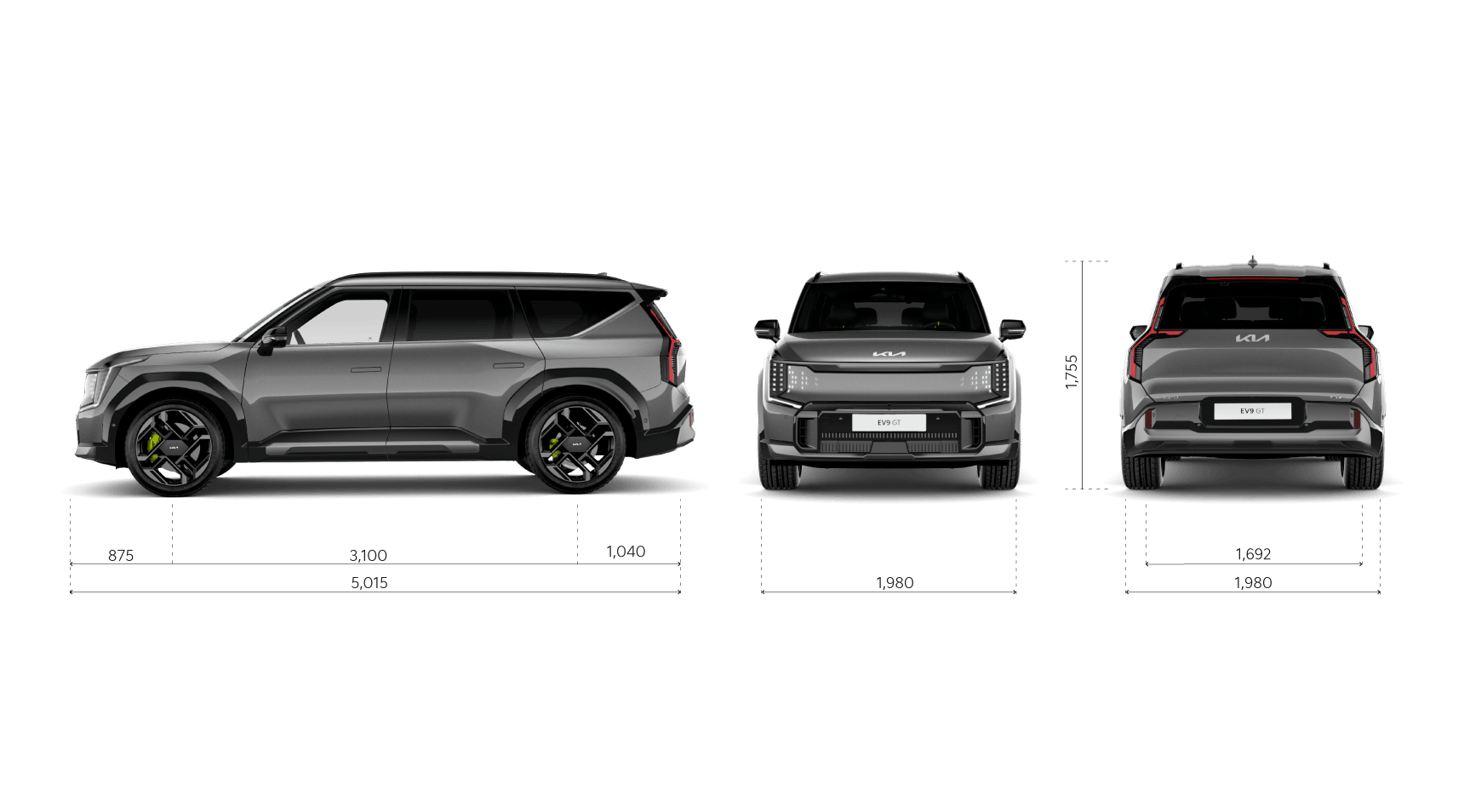 EV9 GT Sida/Fram/Helbil/Vy