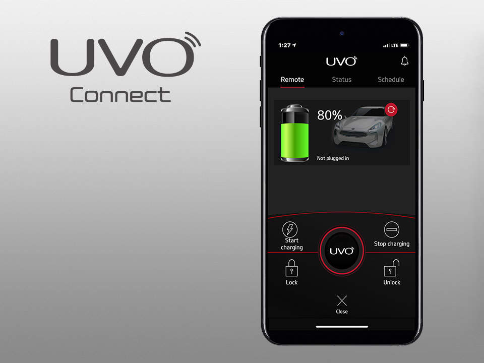 Kia Niro Plug-in Hybrid UVO connect telematics features