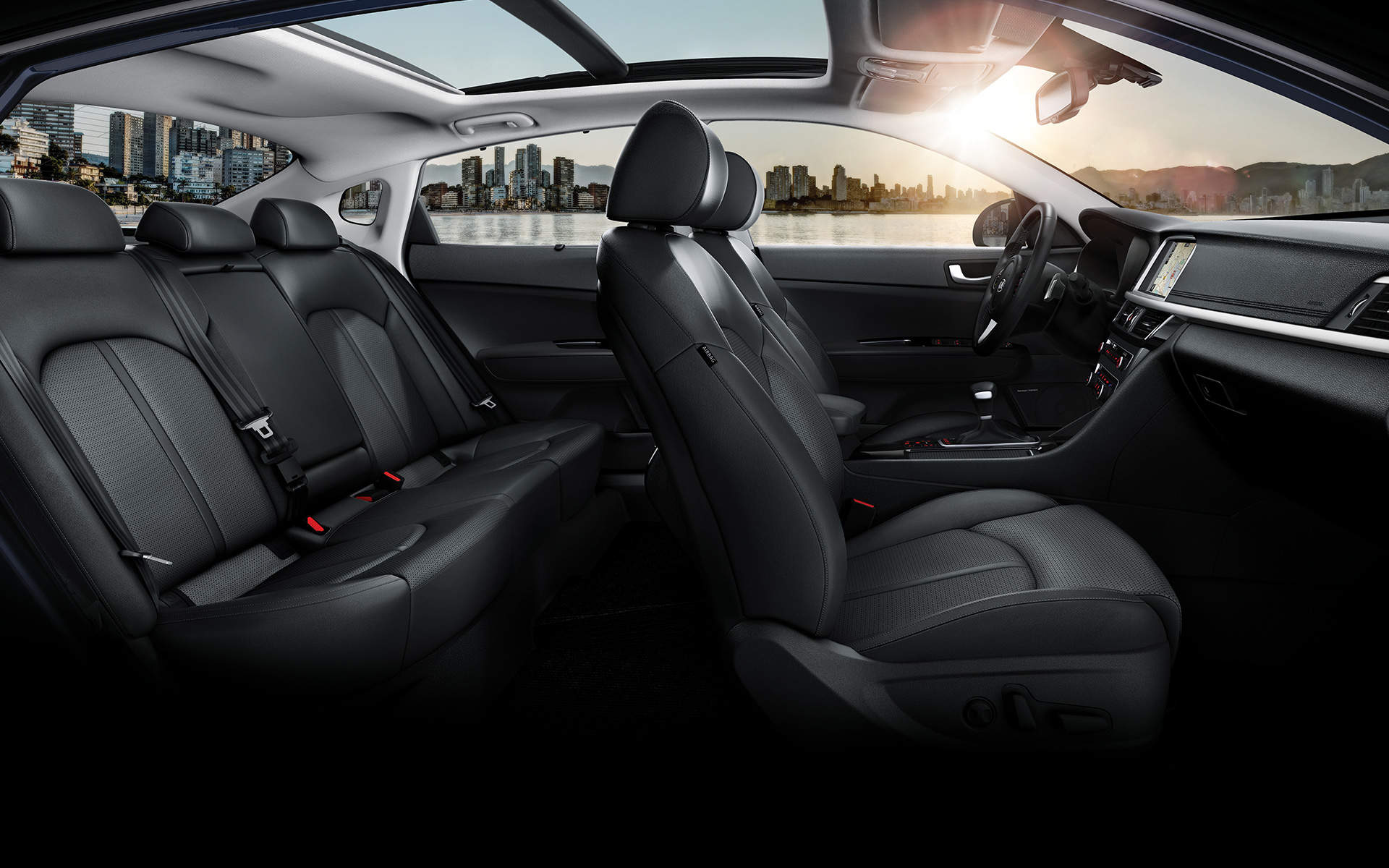 all-new Kia Optima refined interior high-quality leather
